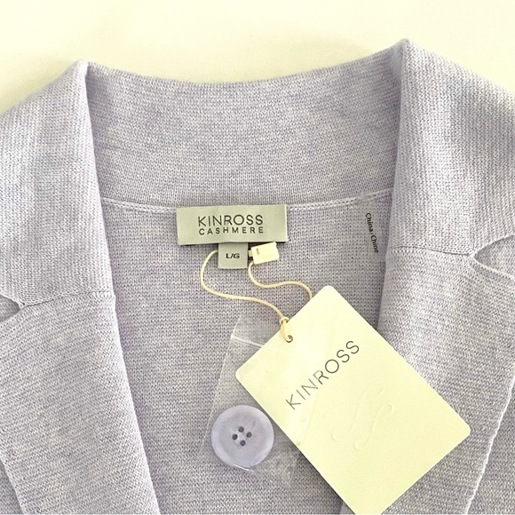 Kinross 2023 Women’s Cotton Cashmere Blend Cardigan Blazer - Picture 7 of 8
